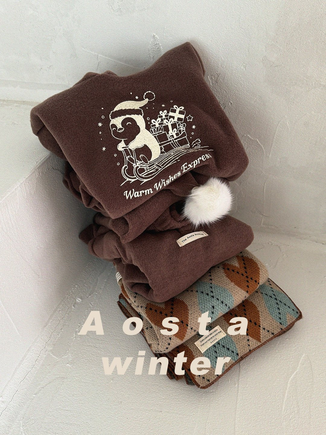 Aosta winter penguin hoodie (~70-115cm)