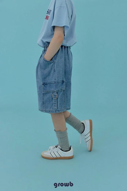 Growb Vintage Cargo Denim Shorts (90-155cm)