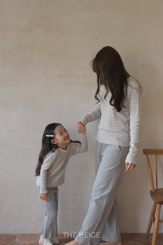 the beige rib pants(adult)