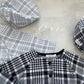 OREN tartan check cardigan (75-100cm)