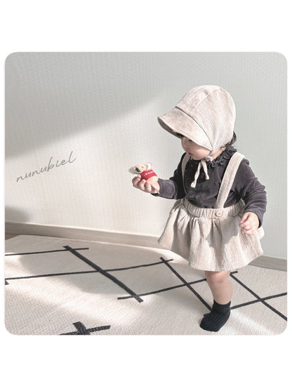 nunubiel peach romper&bonnet (3-18m)