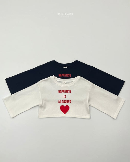 HAROHARO happy crop tee (85-140cm)