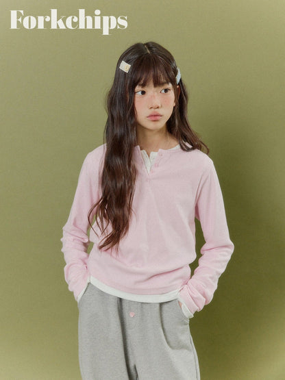 FORKCHIPS peach snap t-shirt (95-160cm)