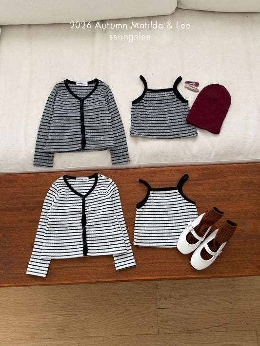 matilda&lee wrap stripe cardigan set (85-165cm)