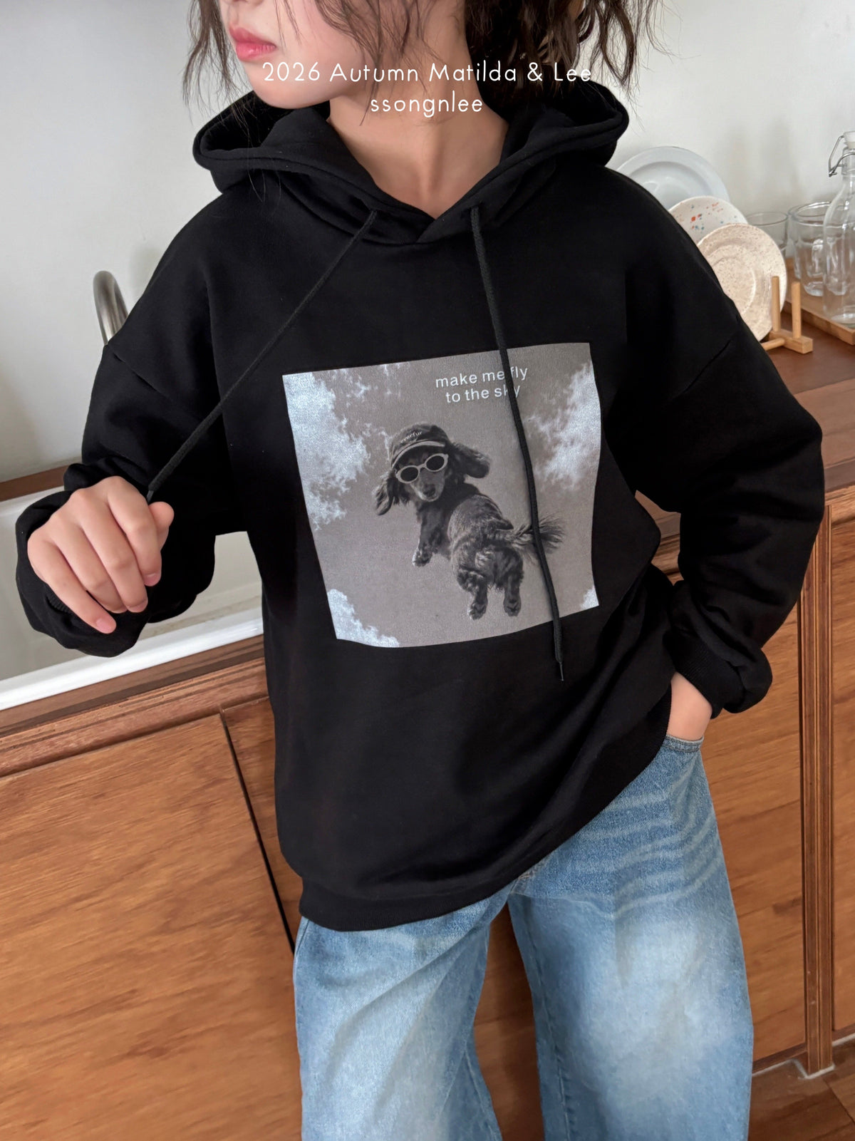 matilda&lee jumping dog hoodie (85-165cm)
