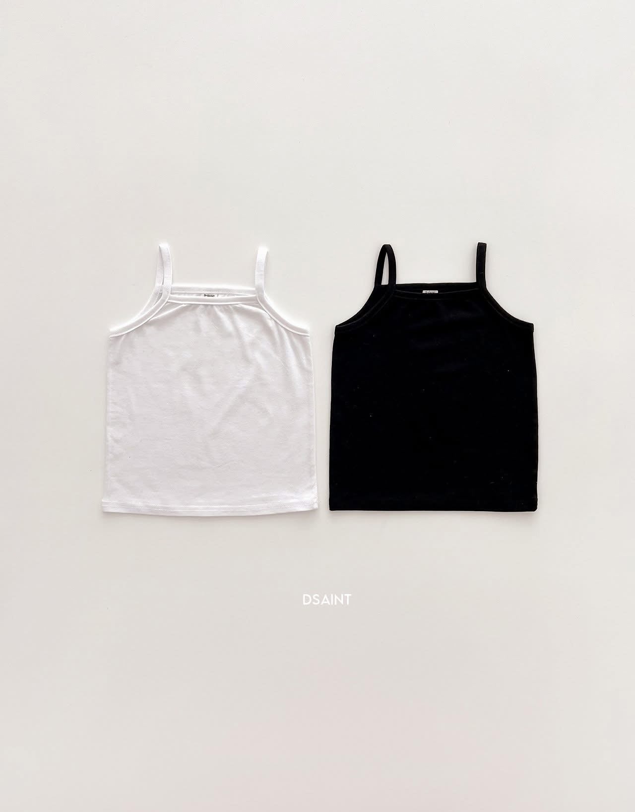 Dsaint 簡約黑白細肩背心 (80-148cm)