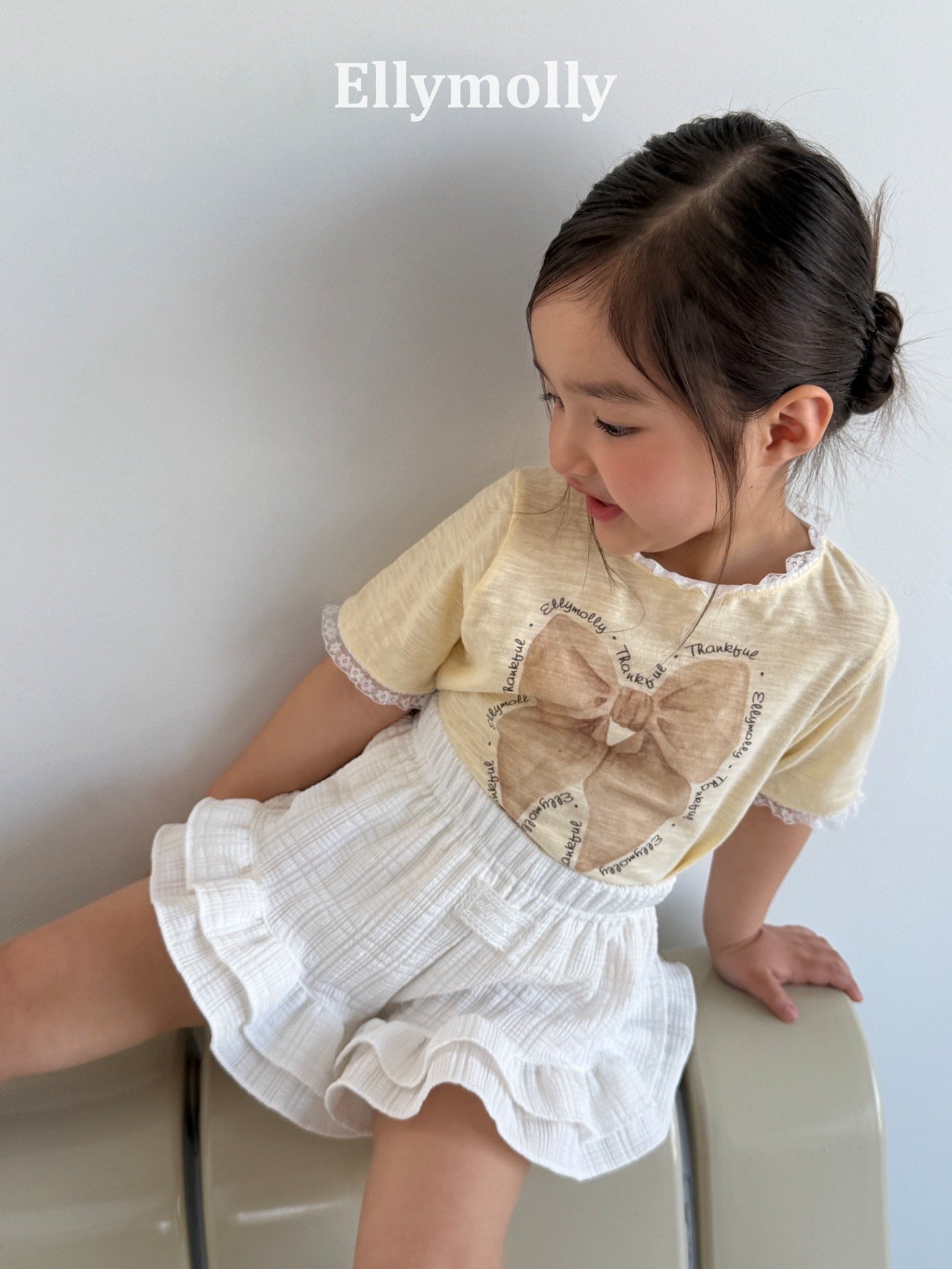 ELLYMOLLY slab ribbon t-shirt (90-145cm)