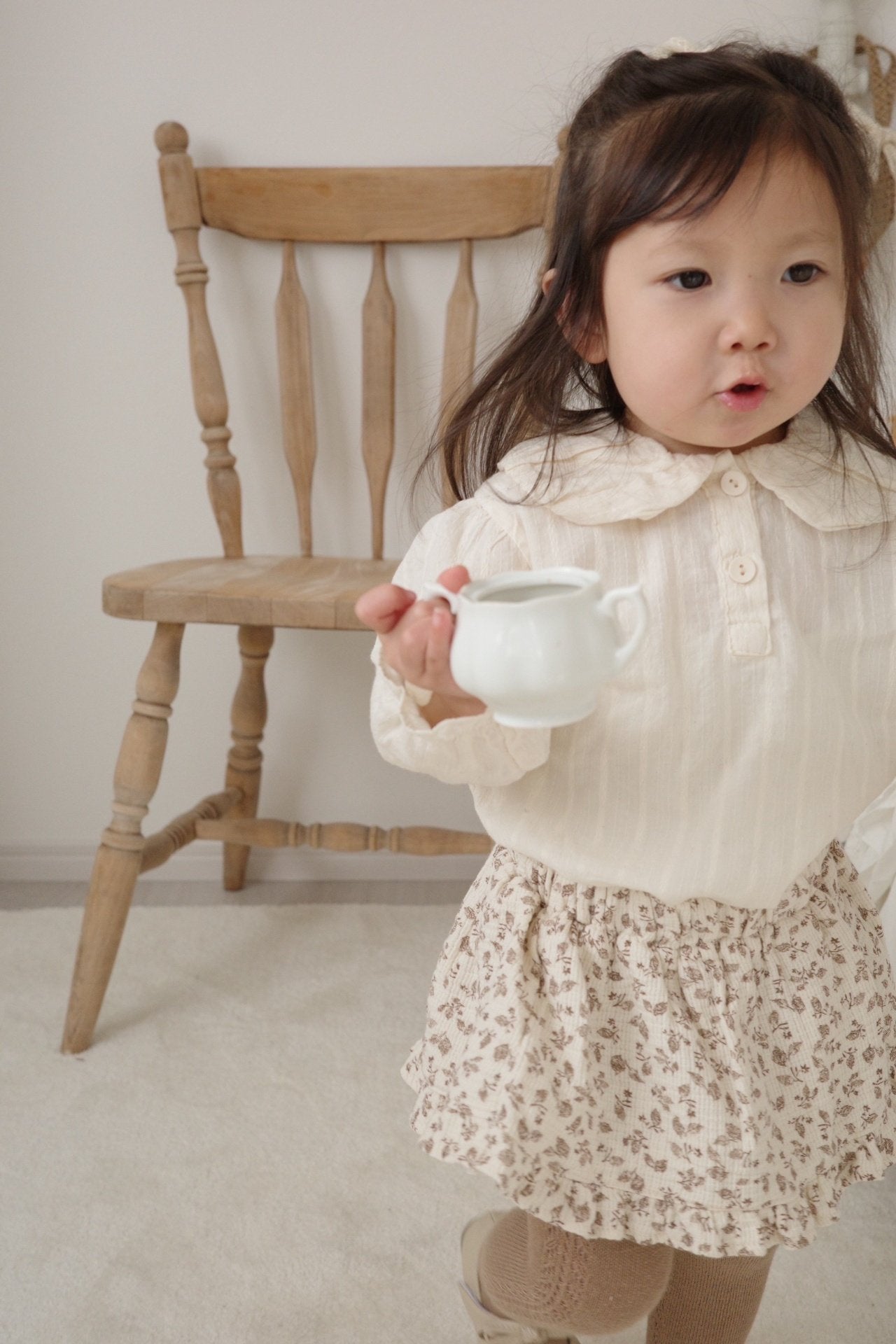 mimi market volume collar blouse (75-90cm)