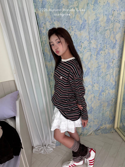 matilda&lee modern nut stripe tee (85-165cm)