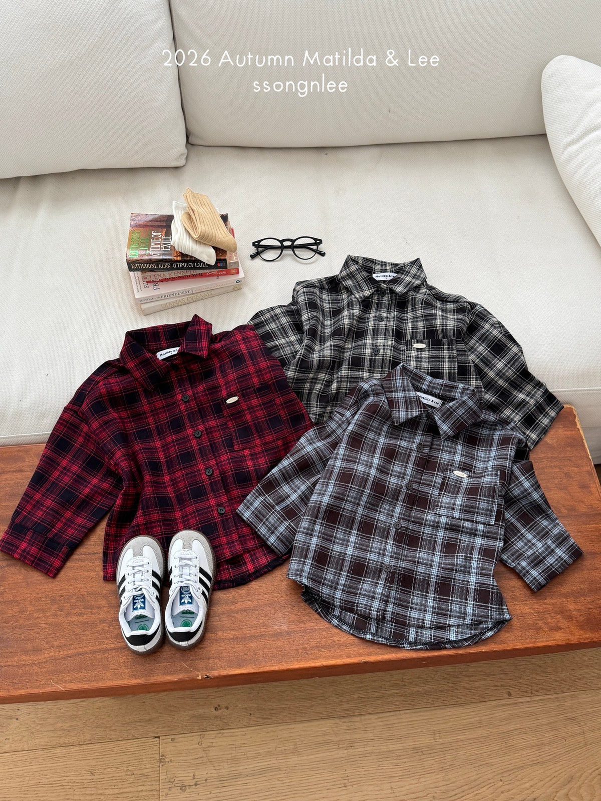 matilda&lee about check shirt (85-165cm)