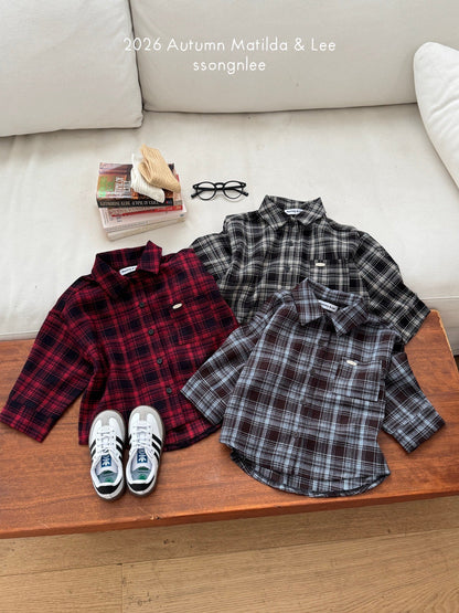 matilda&lee about check shirt (85-165cm)