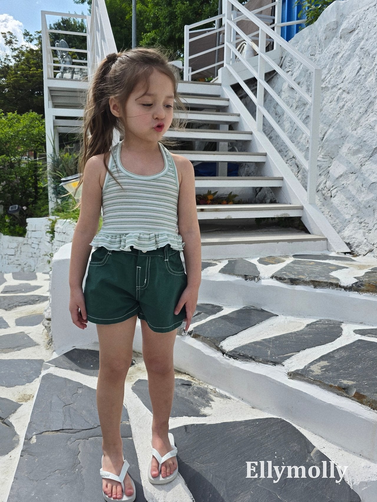 ELLYMOLLY salt halter frill sleeveless (90-145cm)