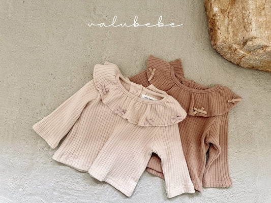 Valubebe 蝴蝶結荷葉領上衣 (3-18m)