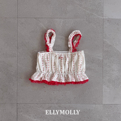 ELLYMOLLY vintage veil bustier (90-145cm)