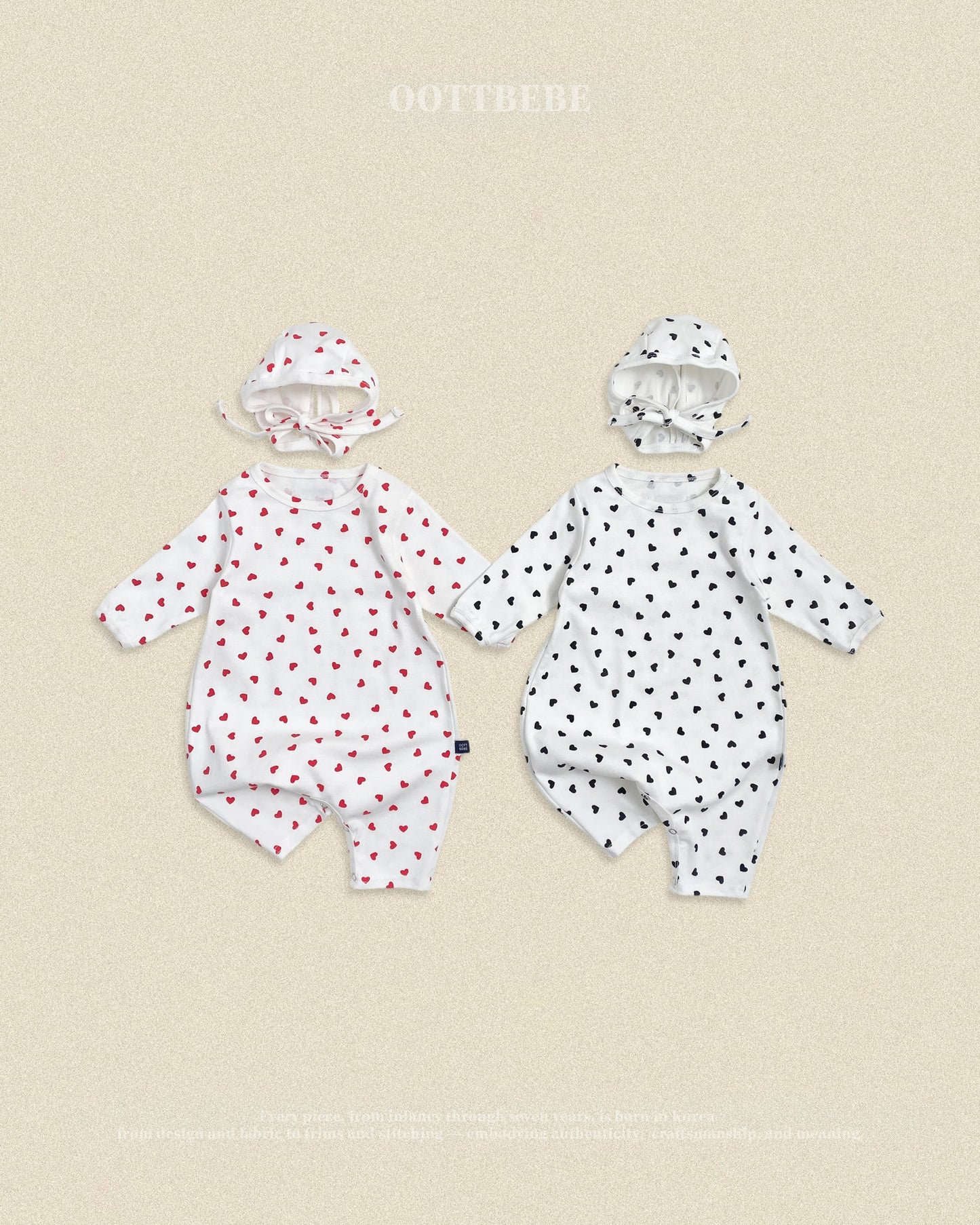 oottbebe petit heart suits SET (0-12m)