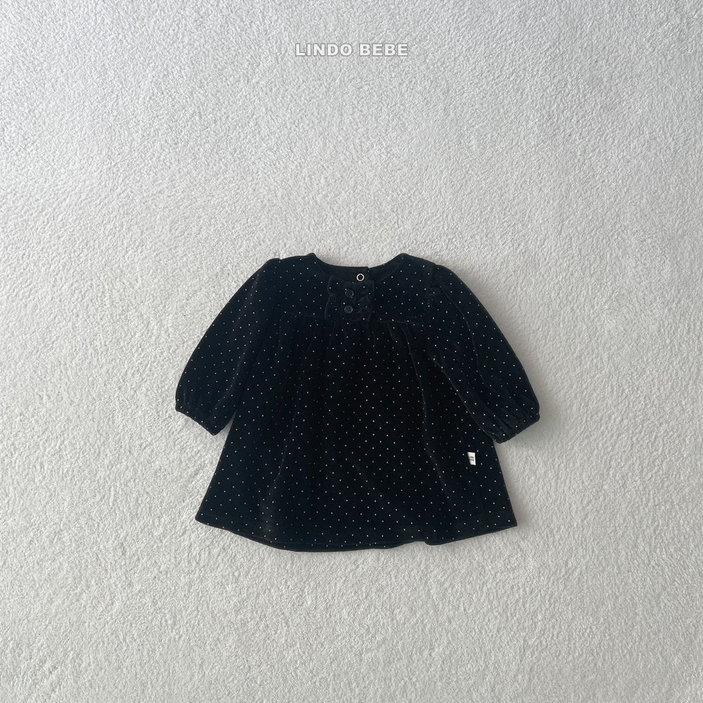 LINDO dot velvet dress(3-18m)