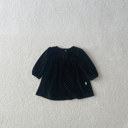 LINDO dot velvet dress(3-18m)