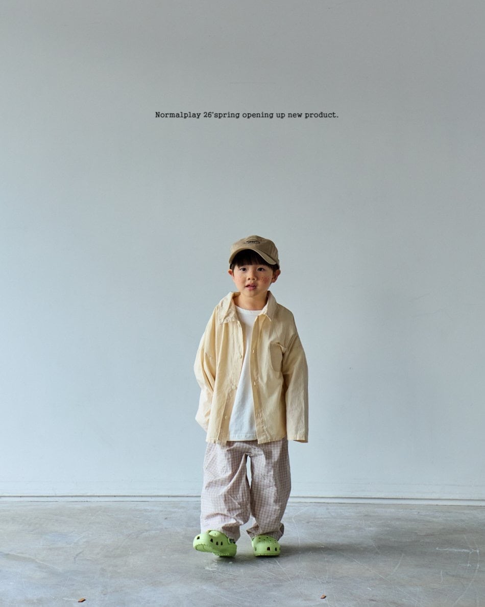 normalplay peterpan check pants (75-140cm)