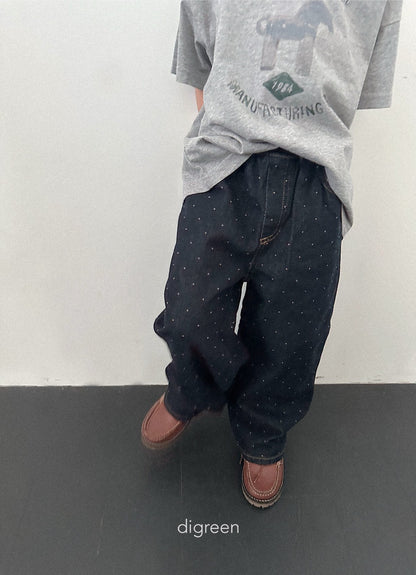 digreen dot denim pants (85-130cm)
