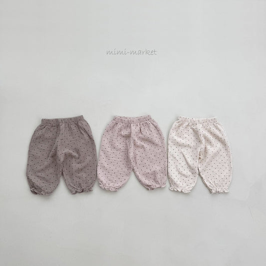 mimi market dot frill pants (bebe70-85cm)