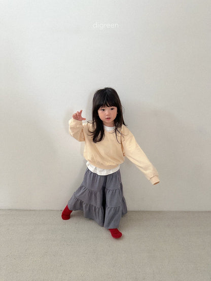 digreen check ruffle skirt (85-130cm)