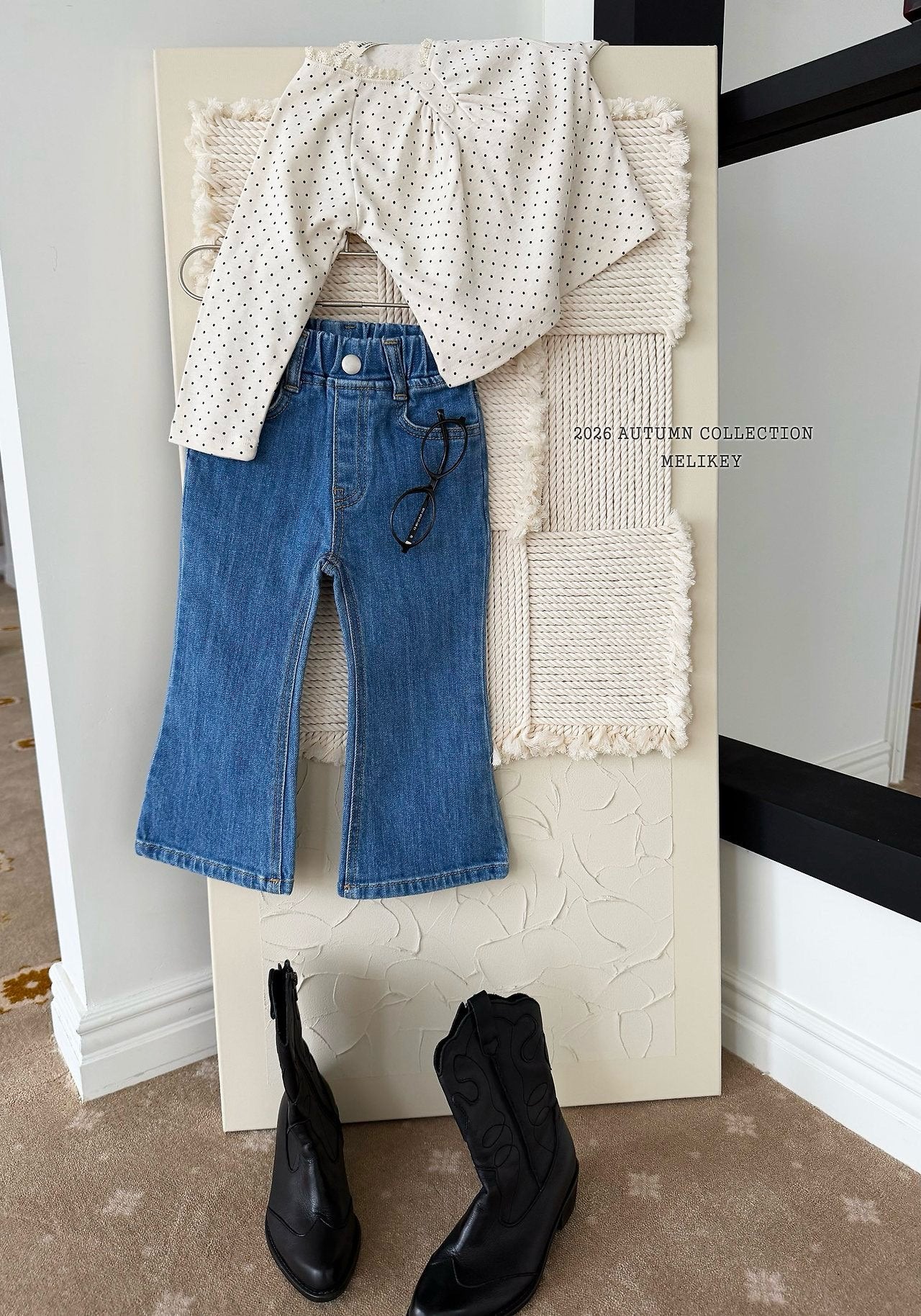 melikey pocket bootcut pants (~80-140cm)