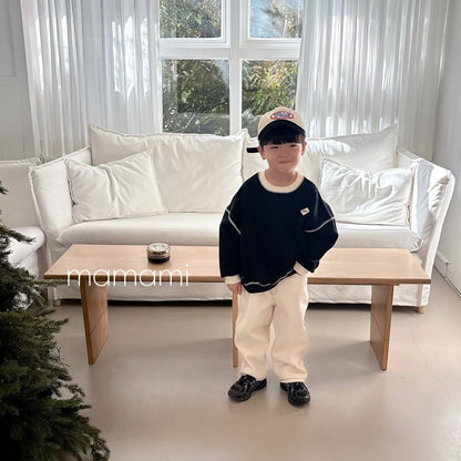 Mamami 微高領車線小標上衣 (80-145cm)