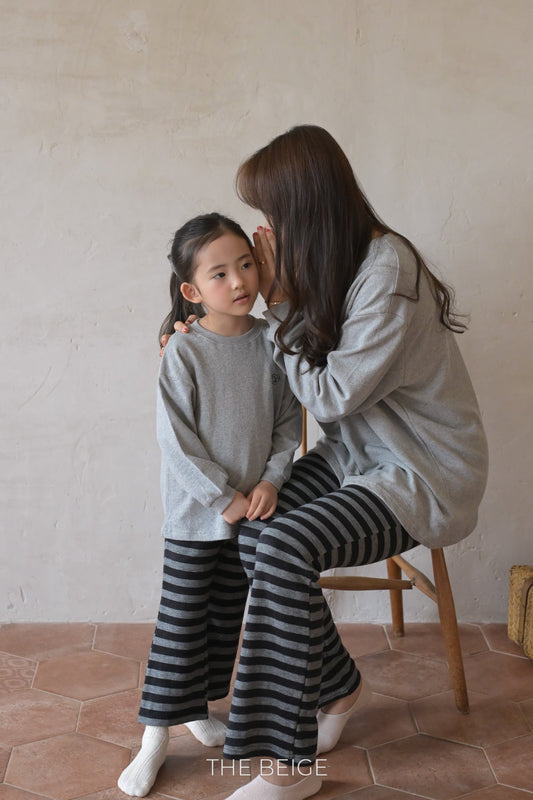the beige border bell pants (80-120cm)