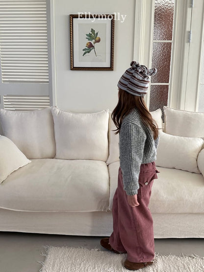 EllyMolly 翻蓋口袋抓絨長褲 (90-160cm)