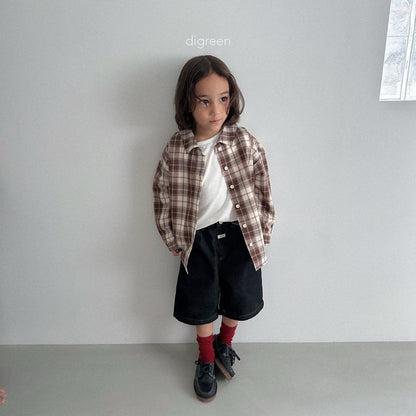 digreen plaid shirt (90-130cm)