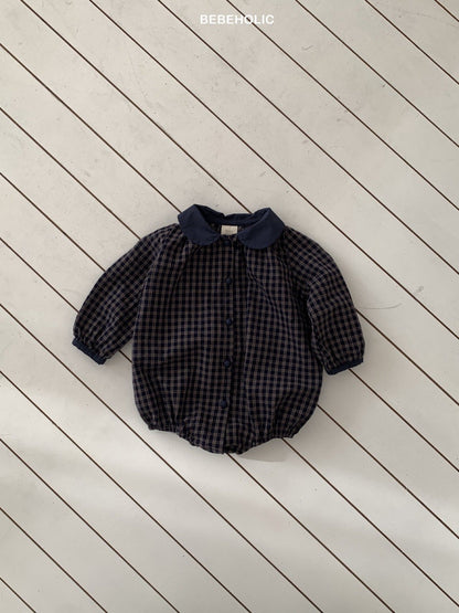bebeholic temu check suit (3-18m)