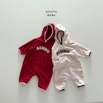 Bonito always hooded rompers (3-18m)