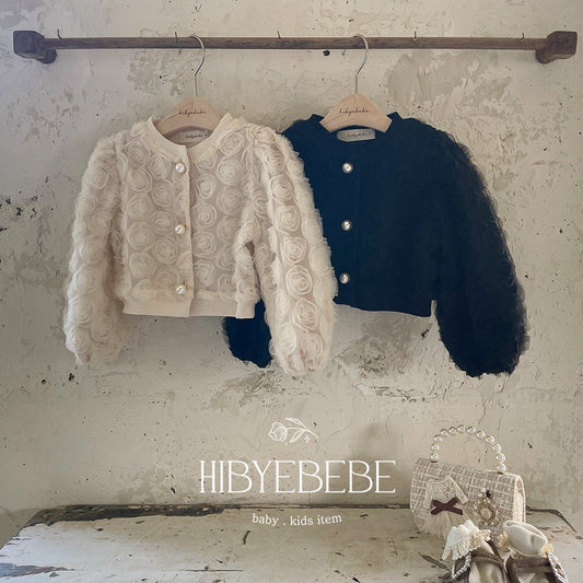 hibyebebe rose flower cardigan (90-120cm)