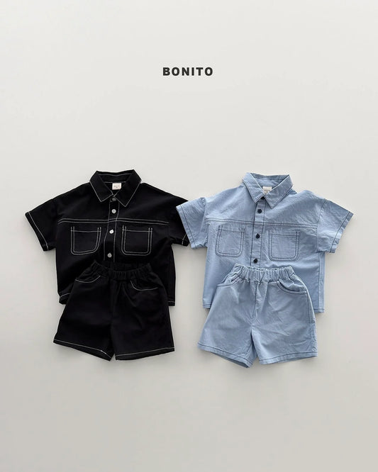 Bonito two pocket linen set (~80-140cm)