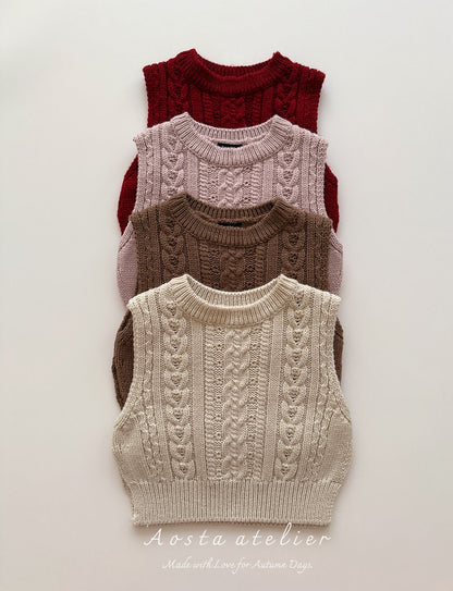 Aosta knit vest (~70-115cm)