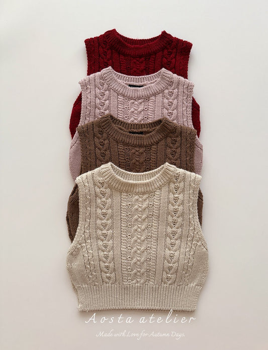 Aosta knit vest (~70-115cm)