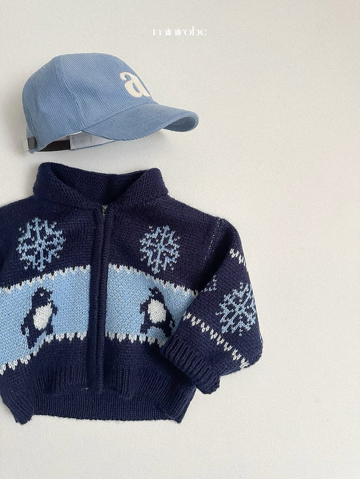 minirobe penguin knit cardigan (75-110cm)
