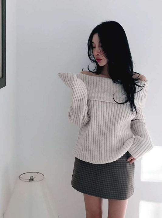 坑條直變翻領一直肩 *共5色