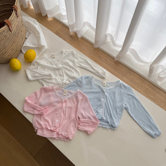 ninibello sherbet sleeveless cardigan set (80-130cm)