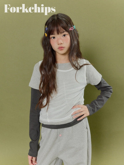 FORKCHIPS vivid layered tee (95-160cm)