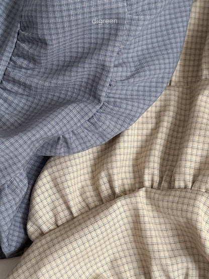 digreen check ruffle skirt (85-130cm)