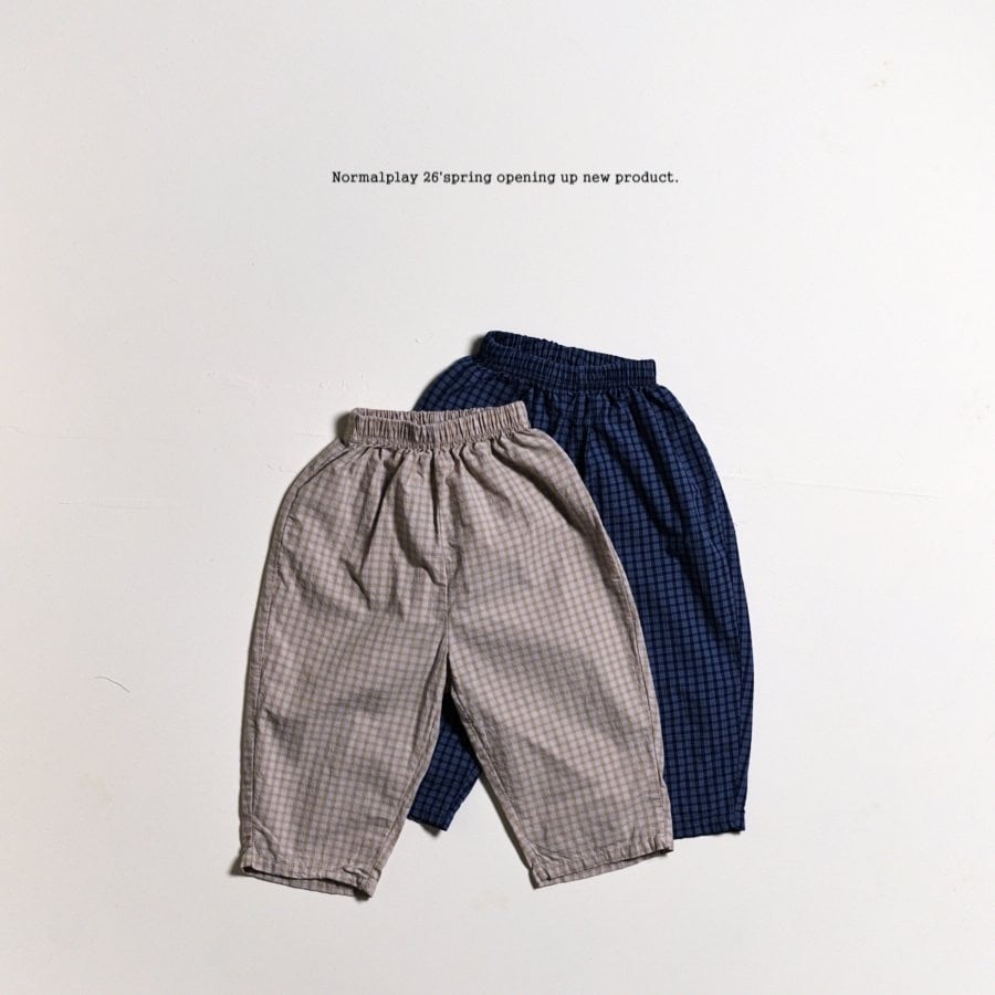 normalplay peterpan check pants (75-140cm)