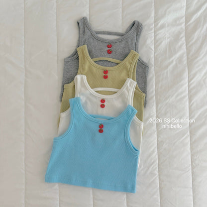ninibello tomato button sleevelesss top(baby)