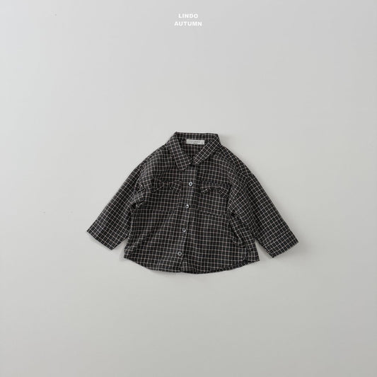 LINDO ribbon plaid shirt (80-125cm)