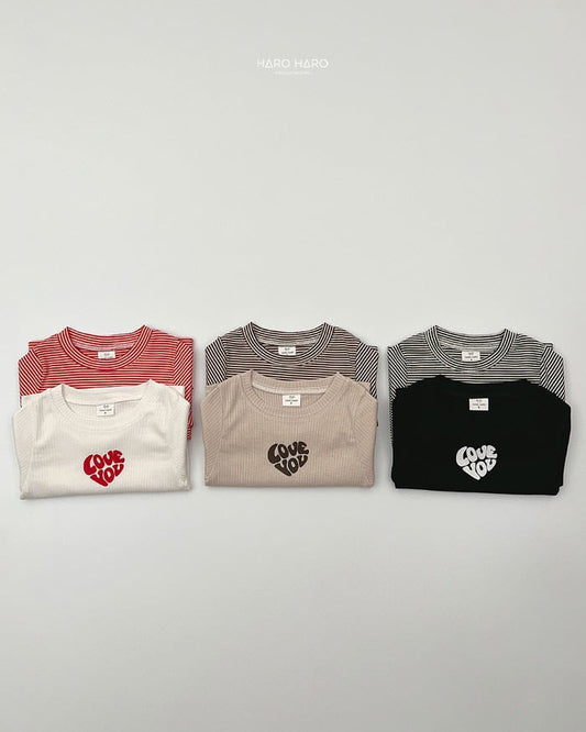 HAROHARO 1+1 love you tee (85-140cm)
