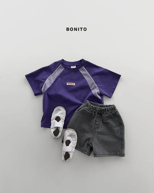 Bonito raglan side color tee (~80-140cm)