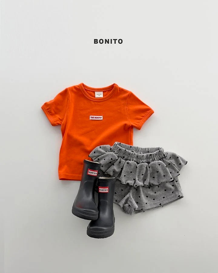 Bonito mini heart frill shorts (~80-140cm)
