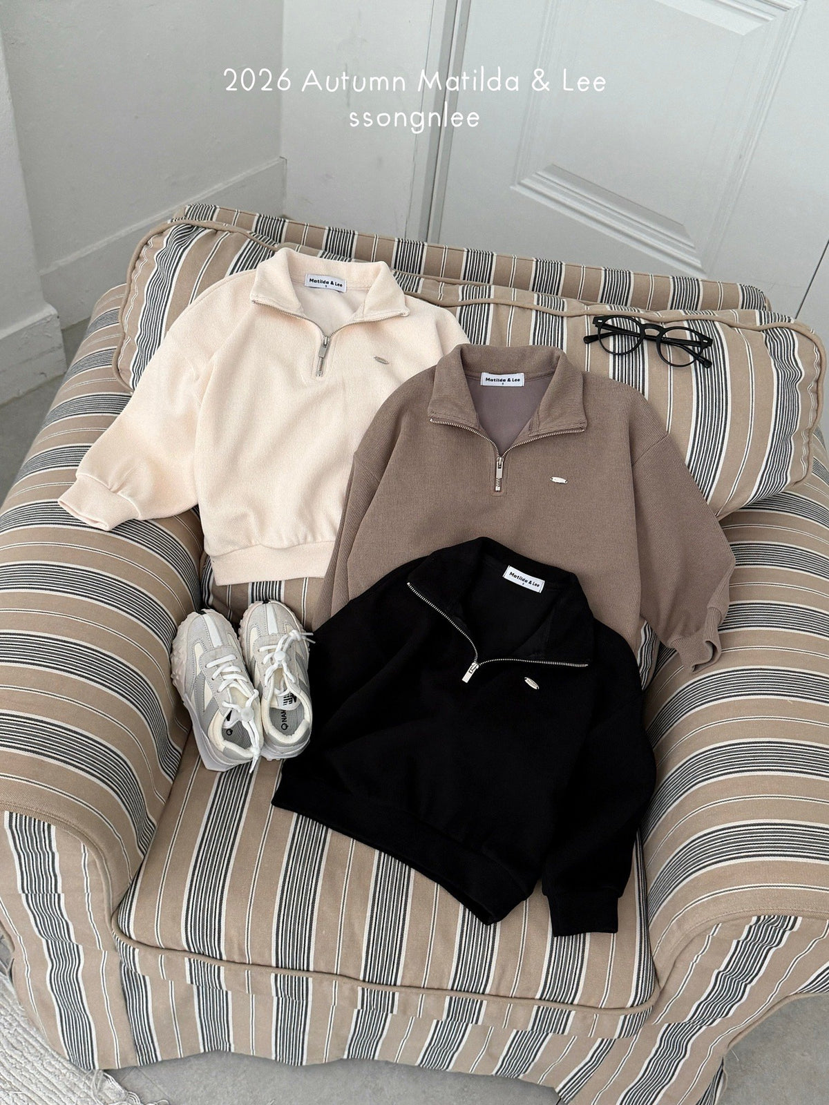 matilda&lee half zip up knit (85-165cm)