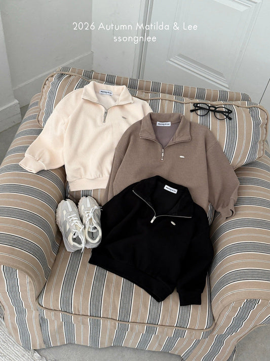 matilda&lee half zip up knit (85-165cm)