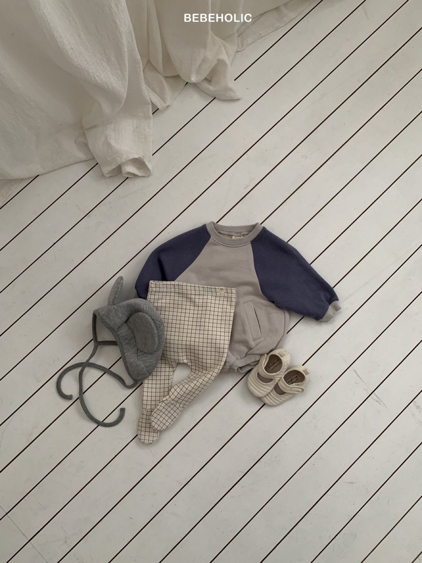 bebeholic check footed leggings (3-18m)